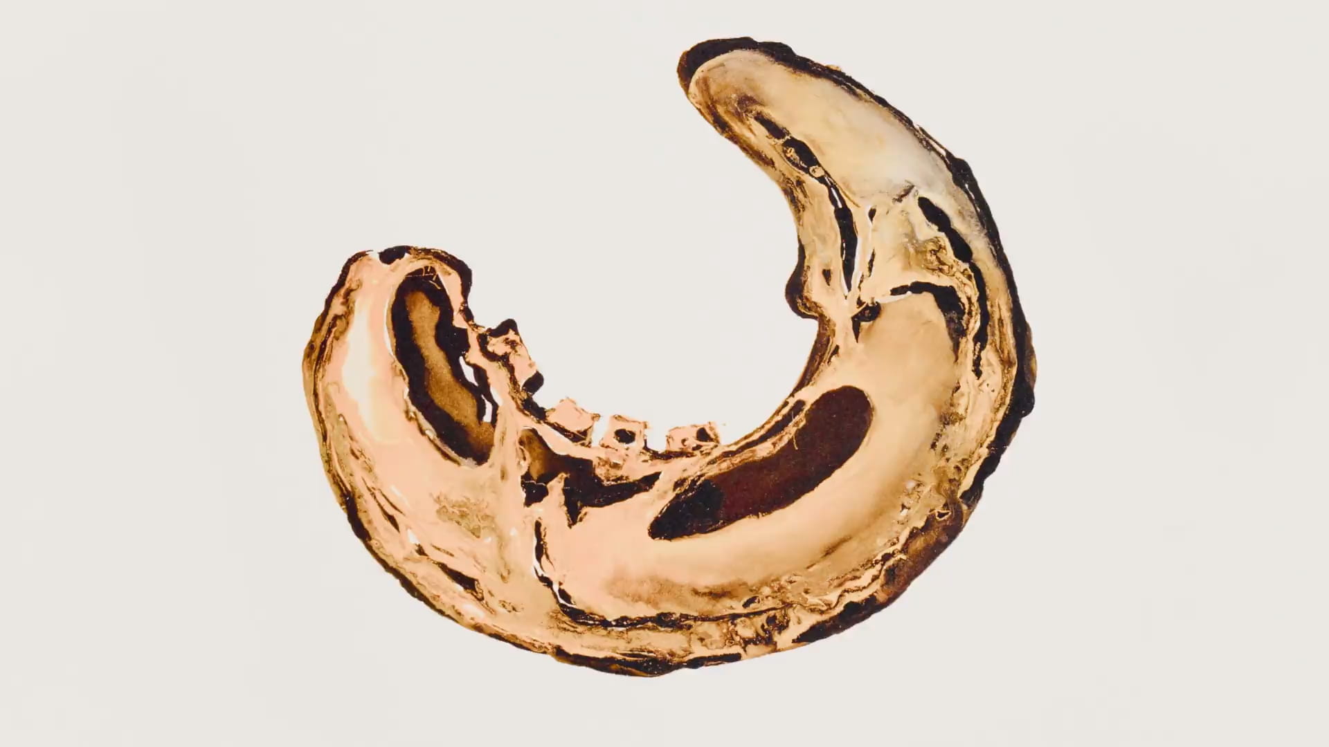 El crani, de la sèrie Anamorphoses, 1972: imatge deformada sobre paper
